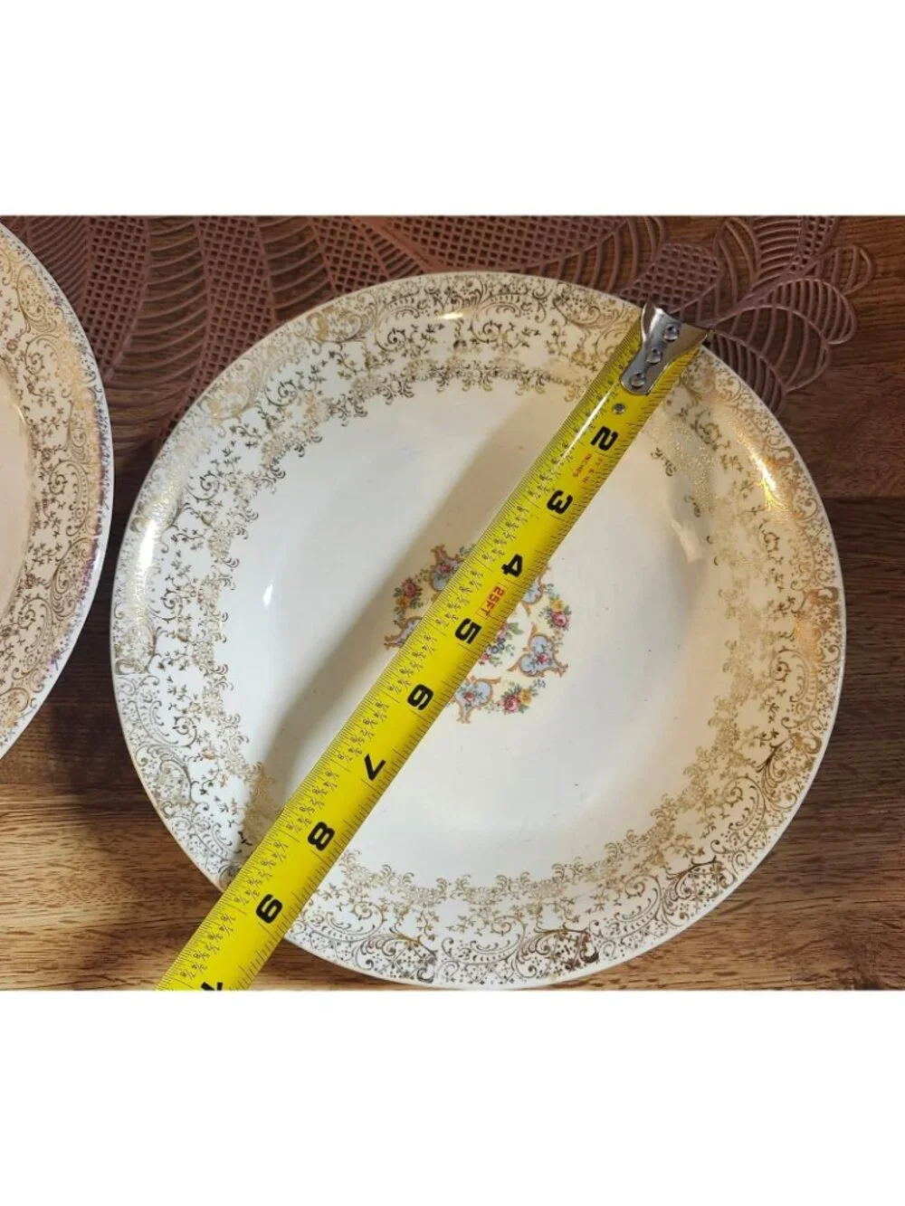 Vintage Royal China Santa Rosa Serving Bowls Warranted 22K Gold Trim Floral